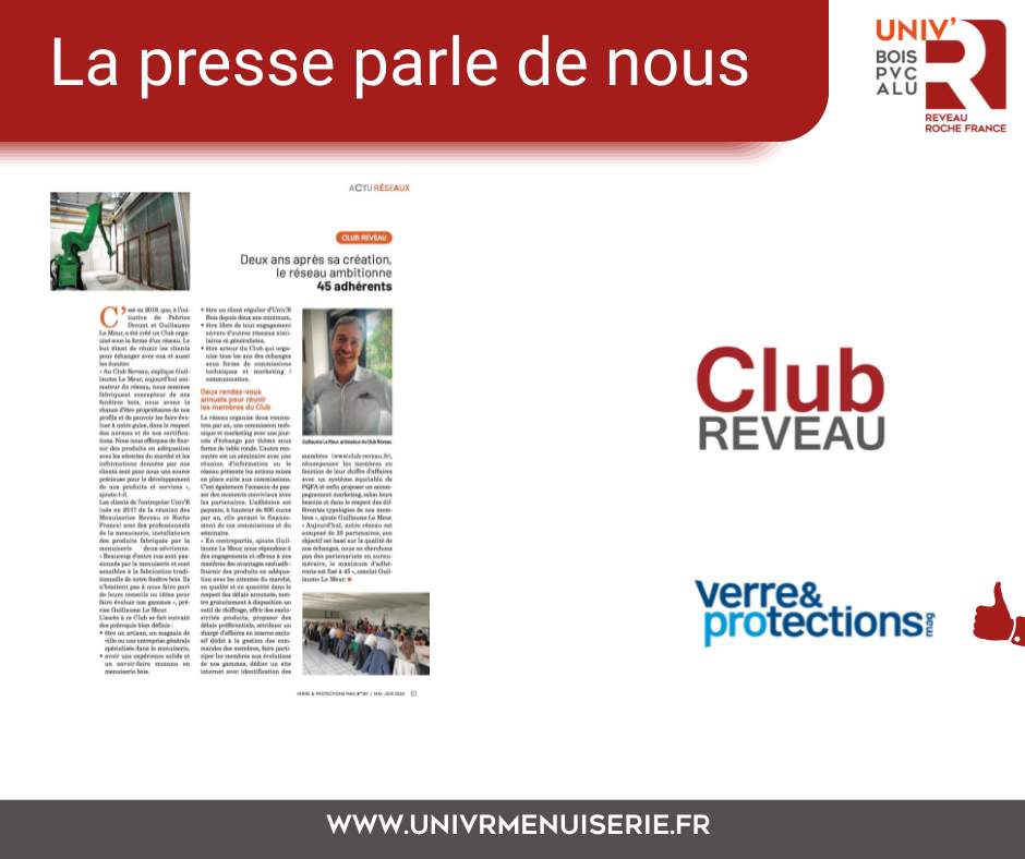 Presse – VERRE & PROTECTIONS MAG