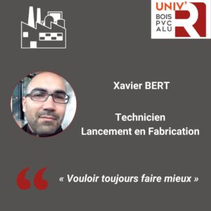 Univ'R Menuiserie - salarié Xavier BERT